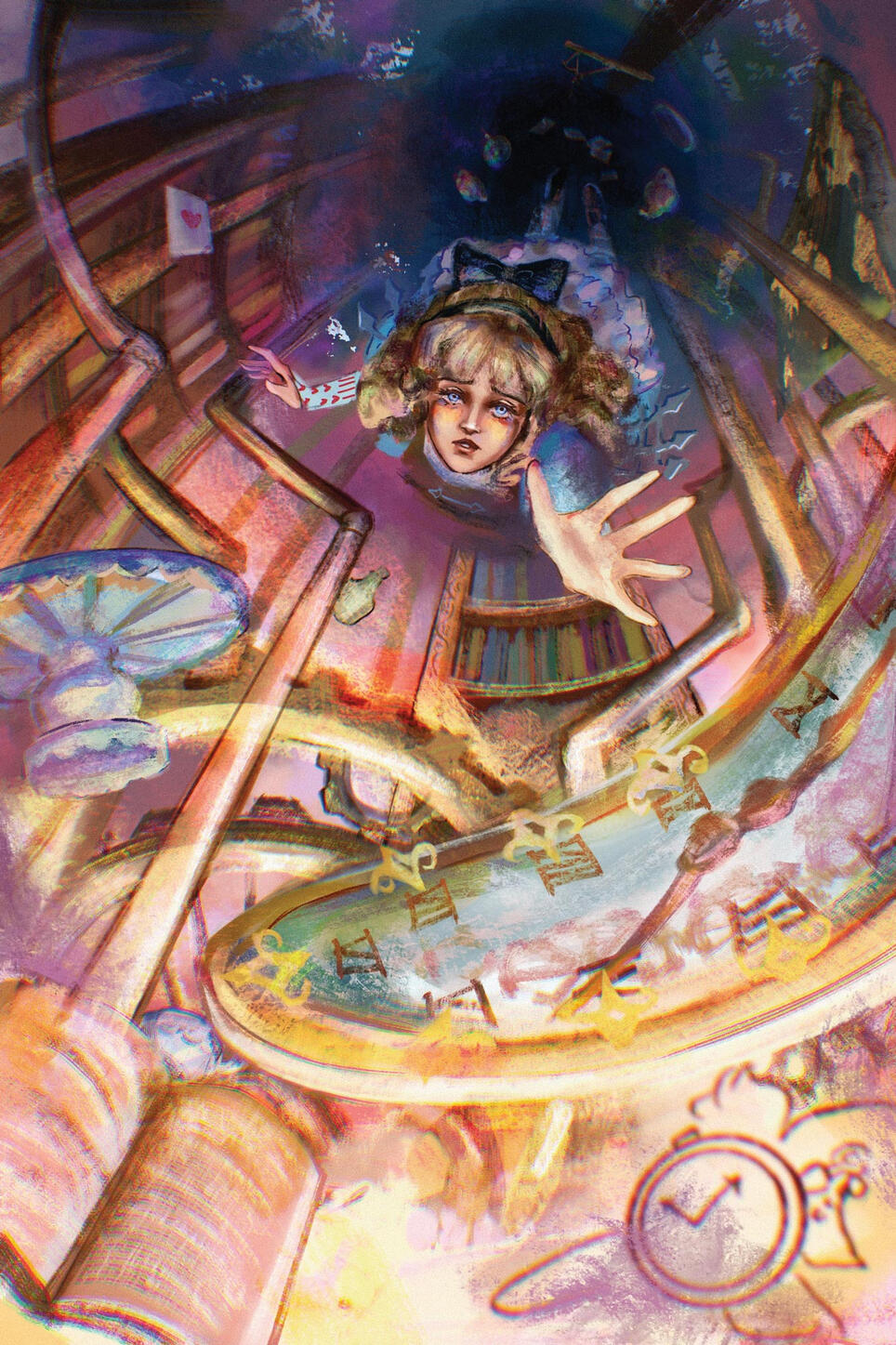 Alice's descent to Wonderland